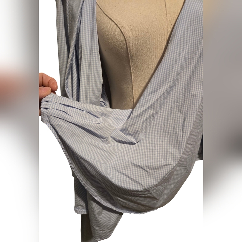 💝Lane Bryant Gingham Wrap Top - Picture 8 of 11